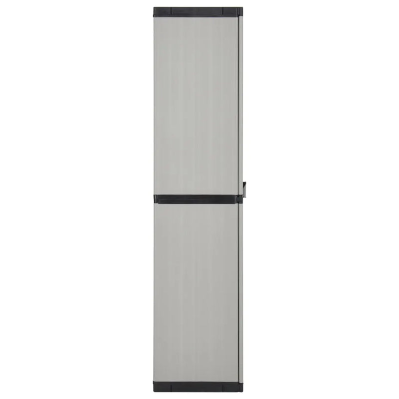 Garden Storage Cabinet with 3 Shelves Grey&Black 68x40x168 cm