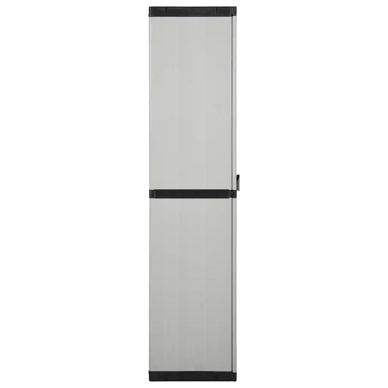 Garden Storage Cabinet with 3 Shelves Grey&Black 68x40x168 cm