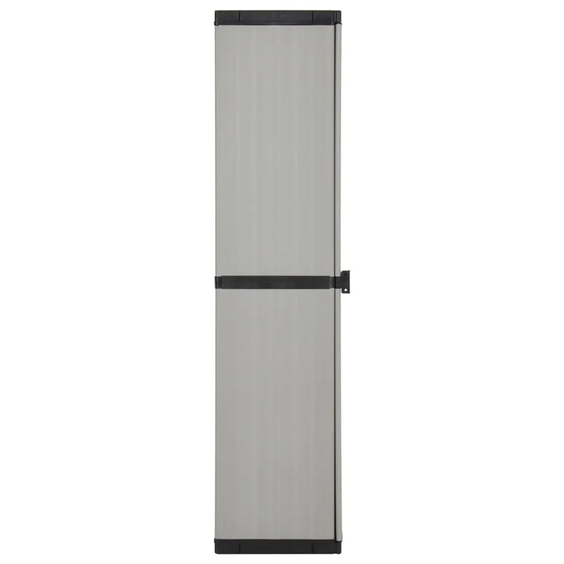 Garden Storage Cabinet with 3 Shelves Grey & Black 34x40x168 cm