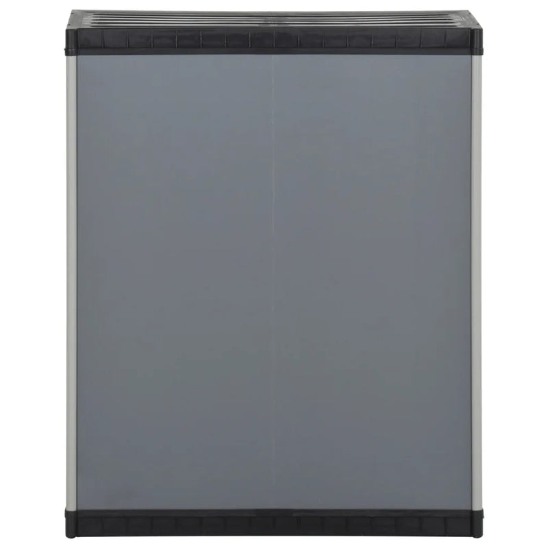 Garden Waste Cabinet Grey and Black 68x40x85 cm PP