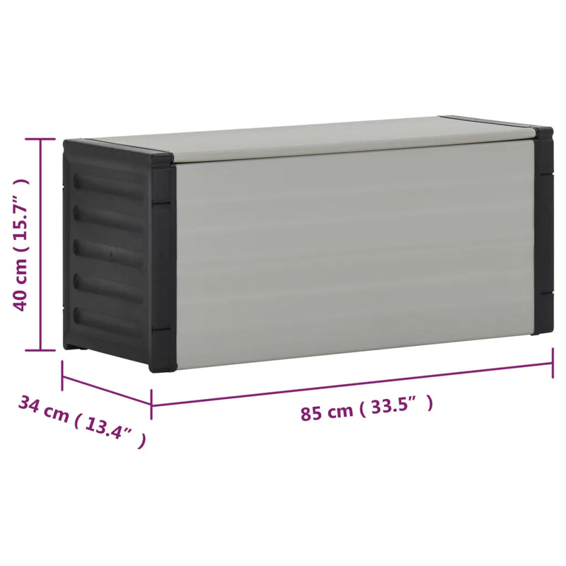 Garden Waste Basket Grey 85x34x40 cm