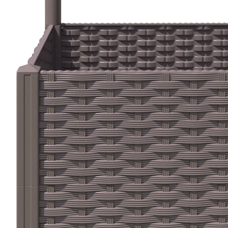 vidaXL Garden Planter with Trellis Brown 120x40x136 cm PP