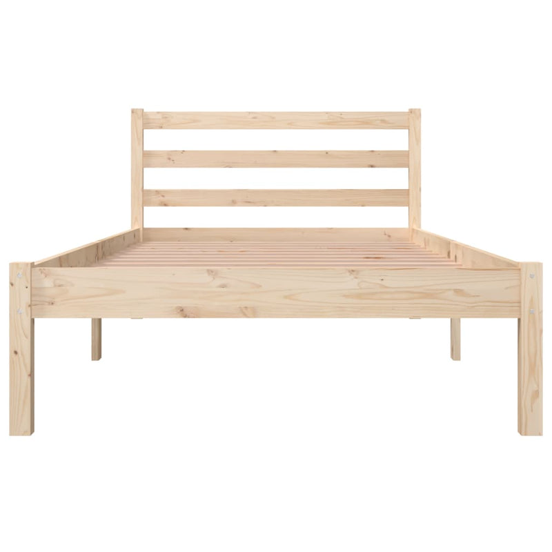 Bed Frame Solid Wood Pine 92x187 cm Single Size