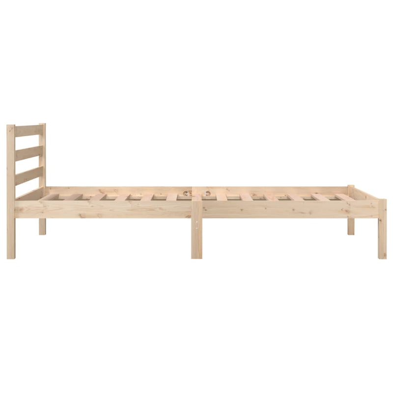 Bed Frame Solid Wood Pine 92x187 cm Single Size