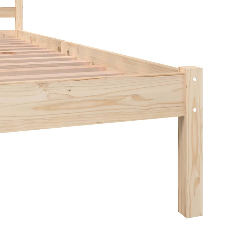 Bed Frame Solid Wood Pine 92x187 cm Single Size