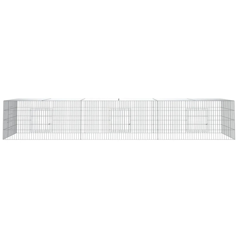 3-Panel Rabbit Cage 325x109x54 cm Galvanised Iron