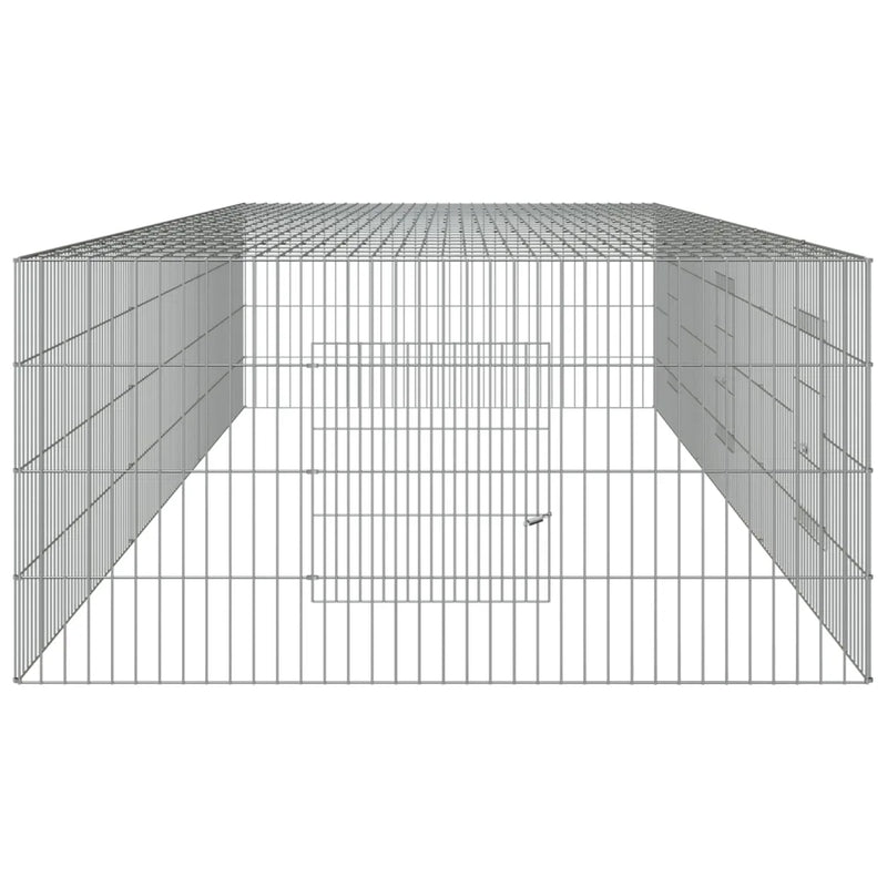 3-Panel Rabbit Cage 325x109x54 cm Galvanised Iron