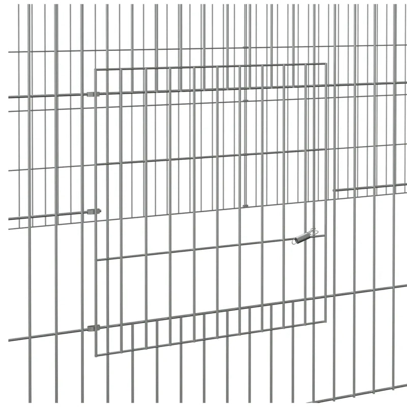5-Panel Rabbit Cage 541x109x54 cm Galvanised Iron