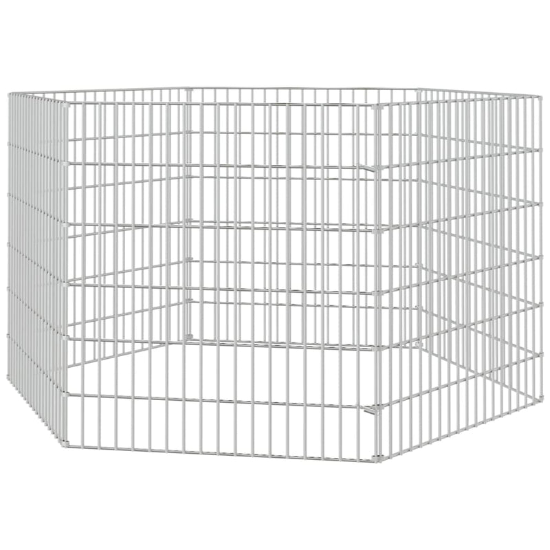 6-Panel Rabbit Cage 54x60 cm Galvanised Iron