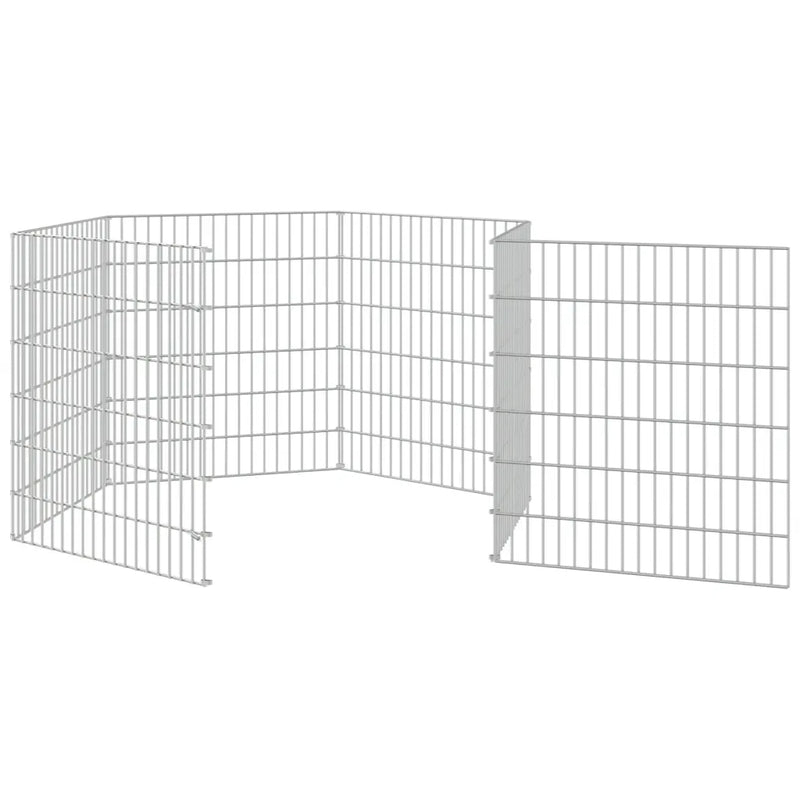 Free Range Animal Enclosure 6-Panel 54x60 cm Galvanised Iron