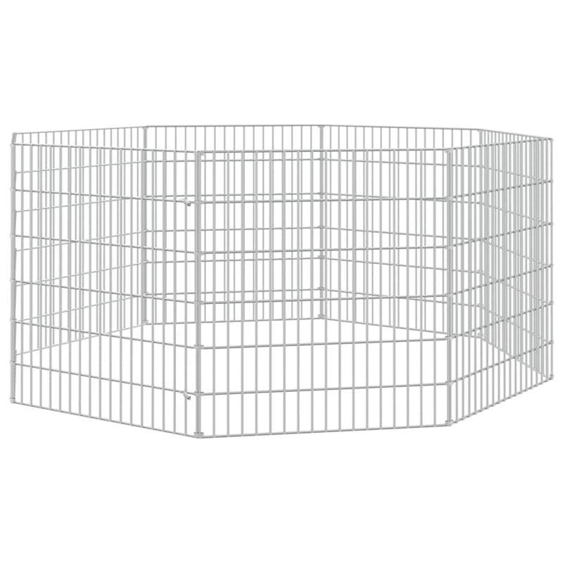 8-Panel Rabbit Cage 54x60 cm Galvanised Iron