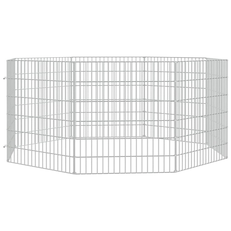 8-Panel Rabbit Cage 54x60 cm Galvanised Iron