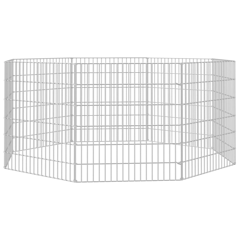 8-Panel Rabbit Cage 54x60 cm Galvanised Iron