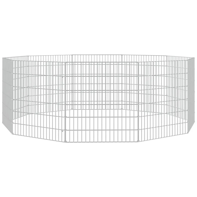 Free Range Animal Enclosure 10-Panel 54x60 cm Galvanised Iron