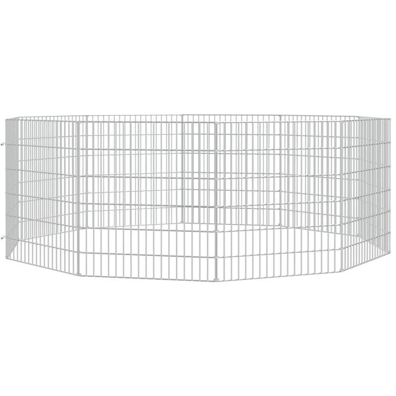 10-Panel Rabbit Cage 54x60 cm Galvanised Iron