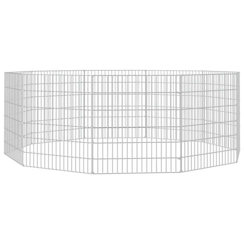 Free Range Animal Enclosure 10-Panel 54x60 cm Galvanised Iron
