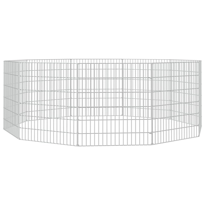 10-Panel Rabbit Cage 54x60 cm Galvanised Iron