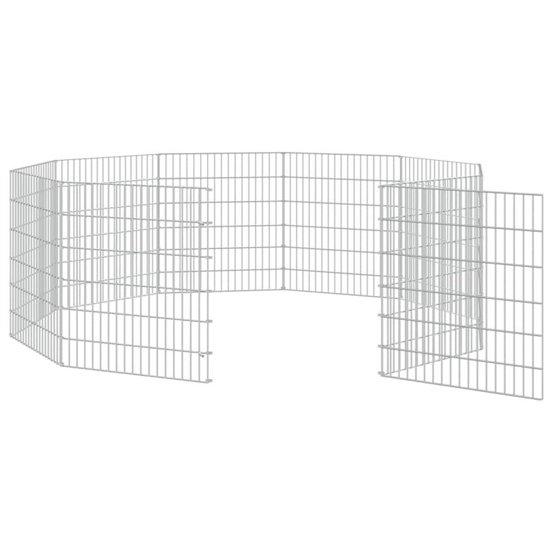 10-Panel Rabbit Cage 54x60 cm Galvanised Iron