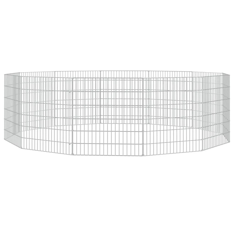 Free Range Animal Enclosure 12-Panel 54x60 cm Galvanised Iron