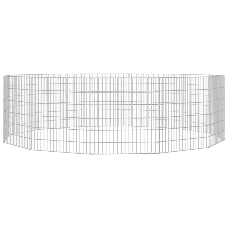 Free Range Animal Enclosure 12-Panel 54x60 cm Galvanised Iron