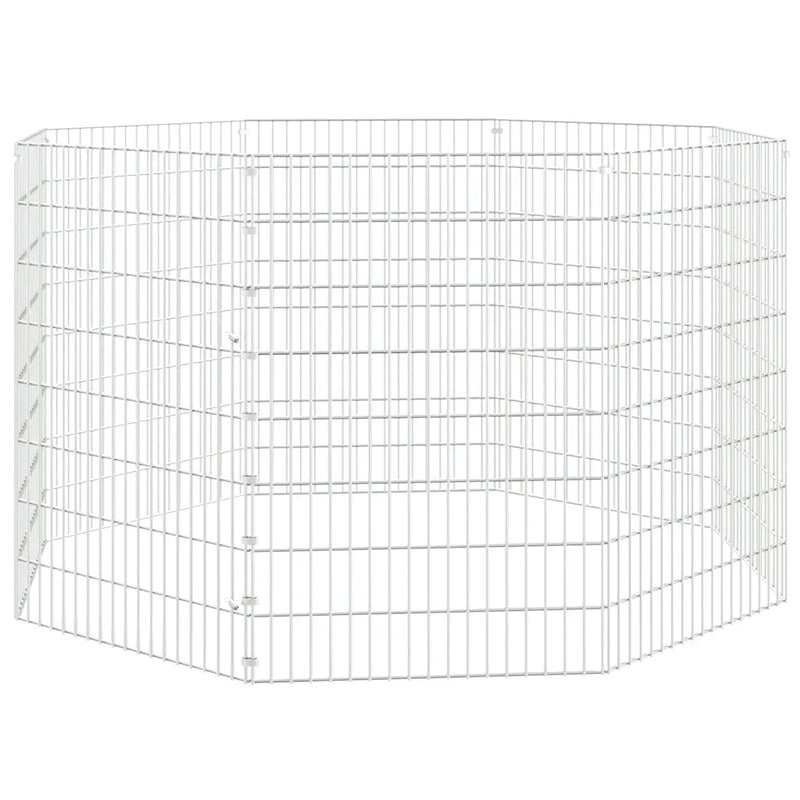 Free Range Animal Enclosure 8-Panel 54x80 cm Galvanised Iron