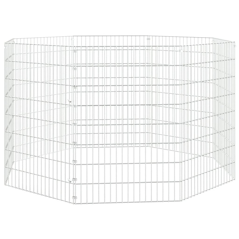 8-Panel Rabbit Cage 54x80 cm Galvanised Iron