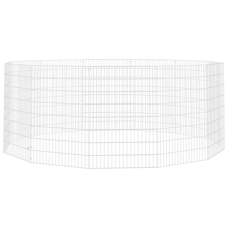 Free Range Animal Enclosure 12-Panel 54x80 cm Galvanised Iron