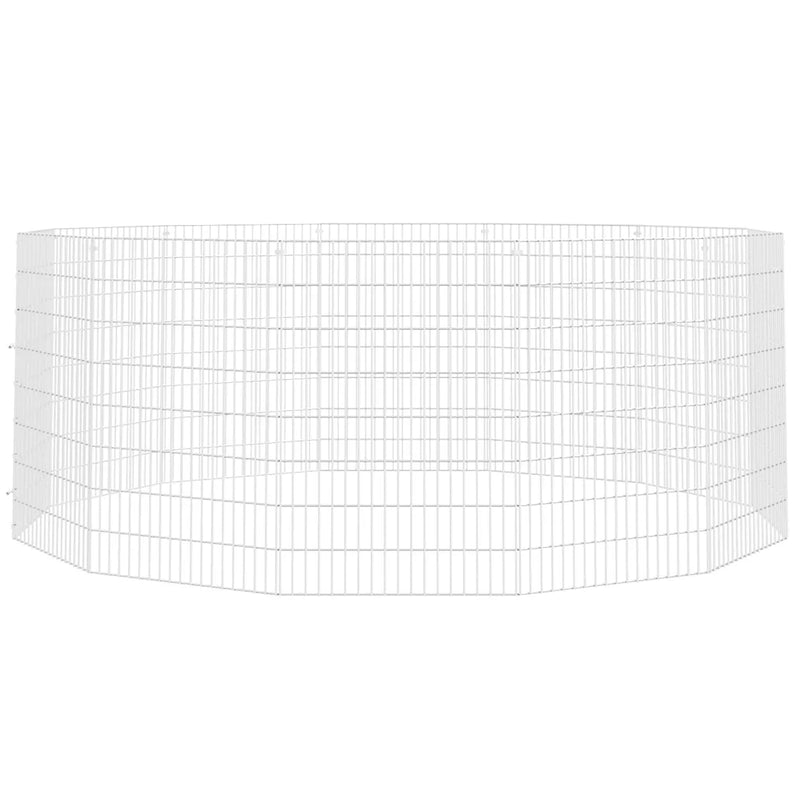 Free Range Animal Enclosure 12-Panel 54x80 cm Galvanised Iron