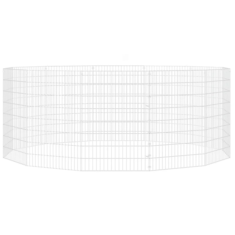 Free Range Animal Enclosure 12-Panel 54x80 cm Galvanised Iron