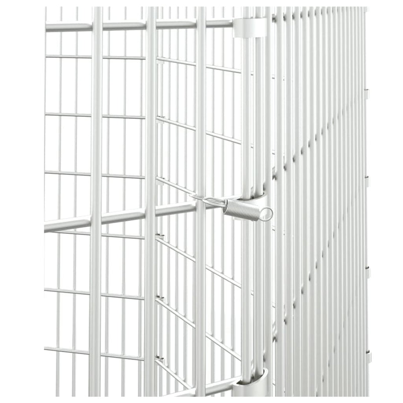 vidaXL Free Range Animal Enclosure 8-Panel 54x100 cm Galvanised Iron