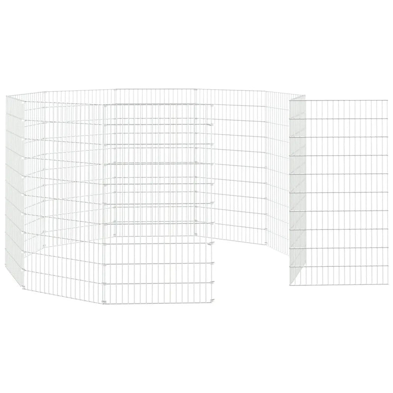 Free Range Animal Enclosure 10-Panel 54x100 cm Galvanised Iron