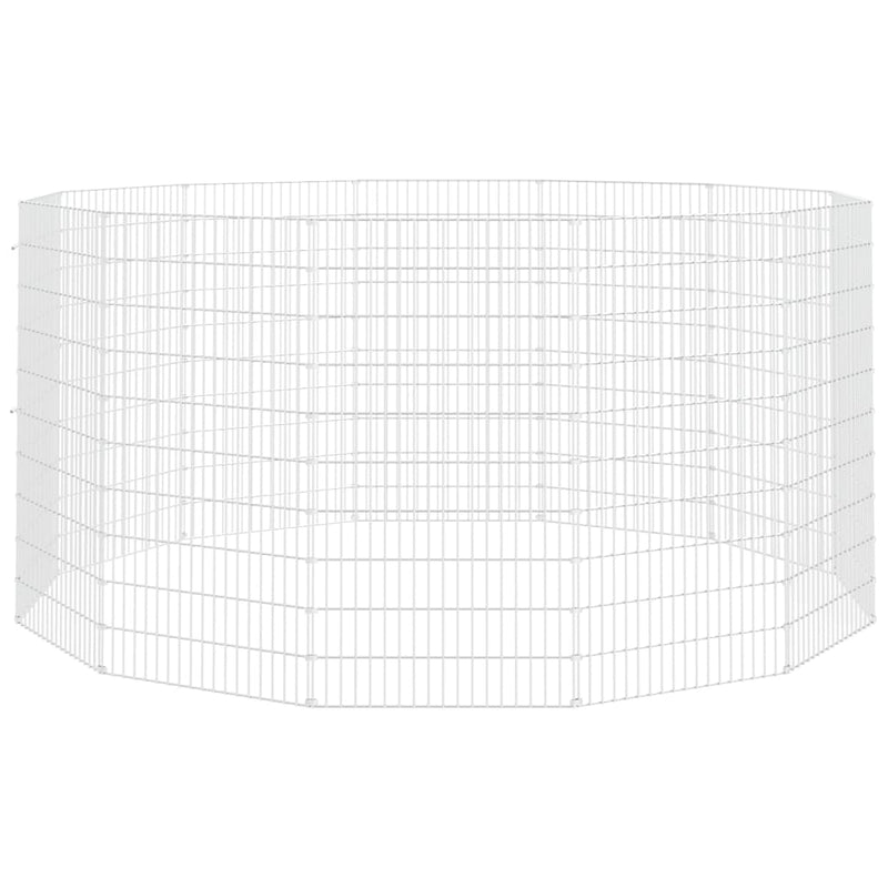 vidaXL Free Range Animal Enclosure 12-Panel 54x100 cm Galvanised Iron