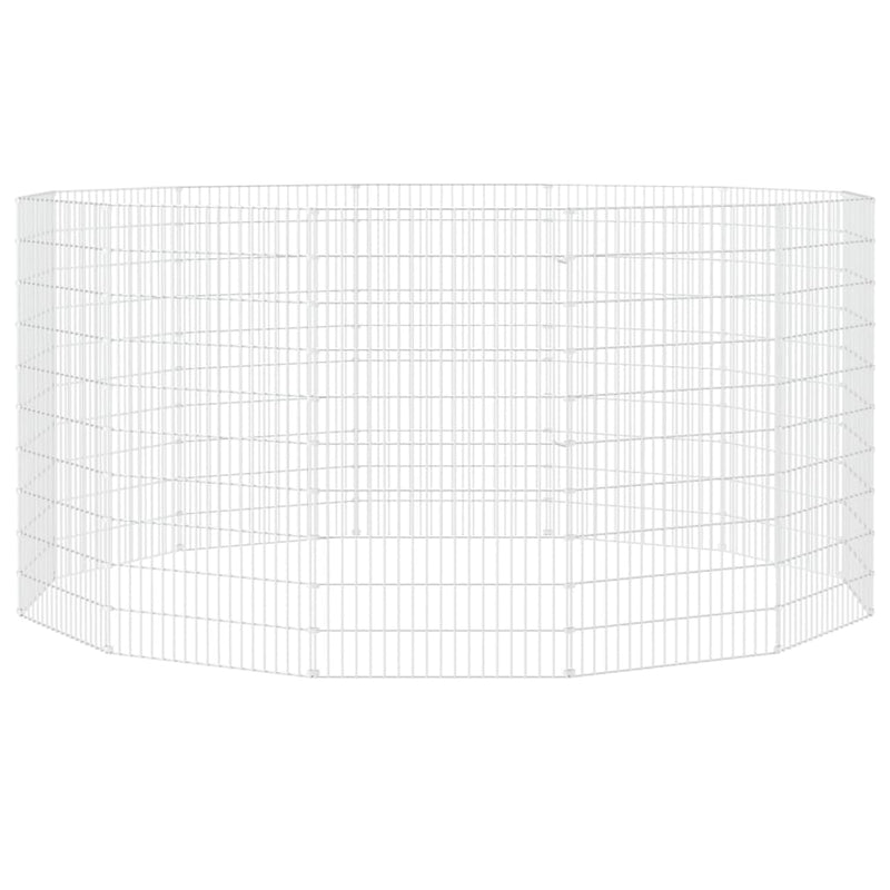 vidaXL Free Range Animal Enclosure 12-Panel 54x100 cm Galvanised Iron