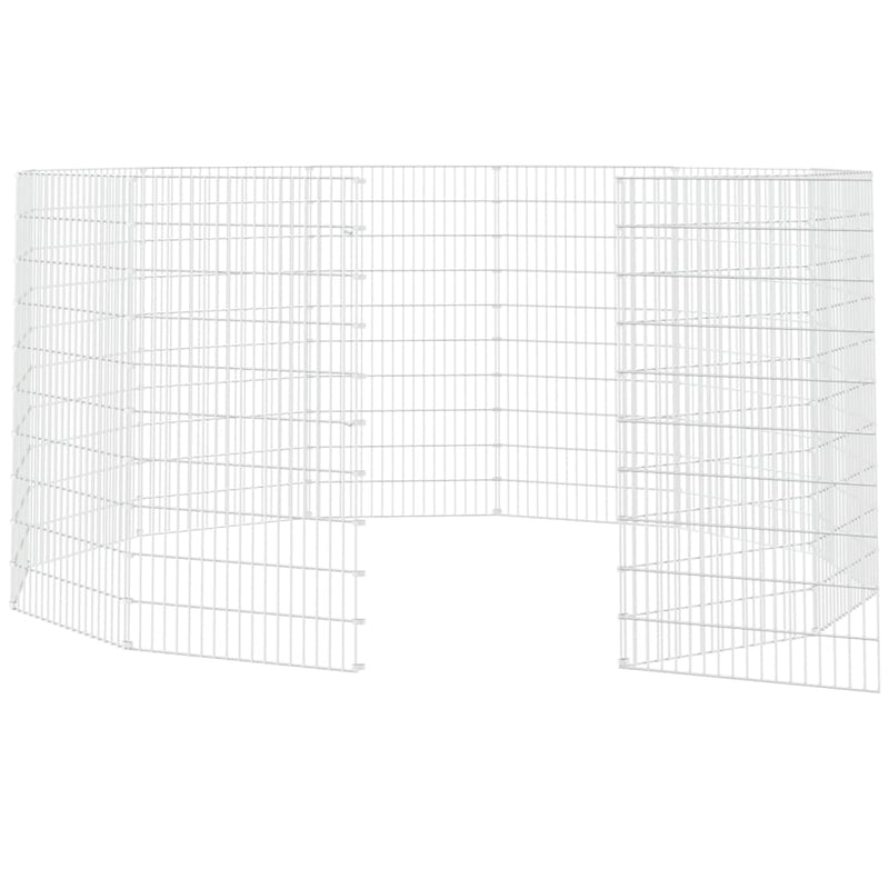 vidaXL Free Range Animal Enclosure 12-Panel 54x100 cm Galvanised Iron