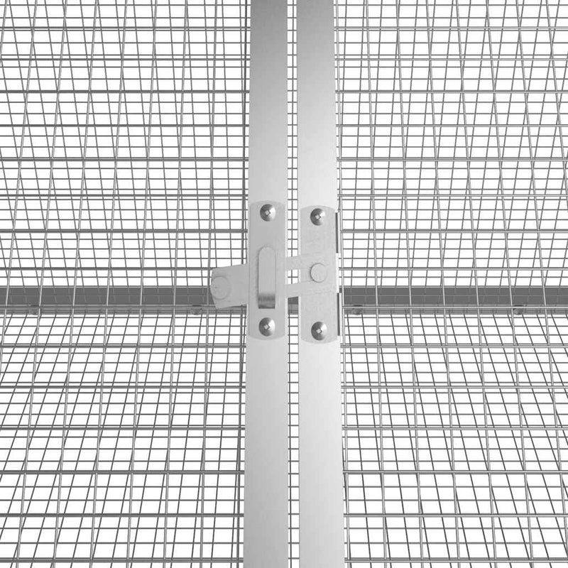 vidaXL Rabbit Cage Grey 201.5x80.5x71 cm Galvanised Steel