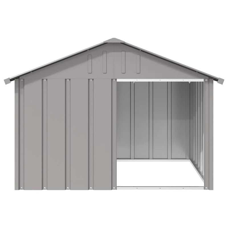 vidaXL Dog House Grey 116.5x103x81.5 cm Galvanised Steel