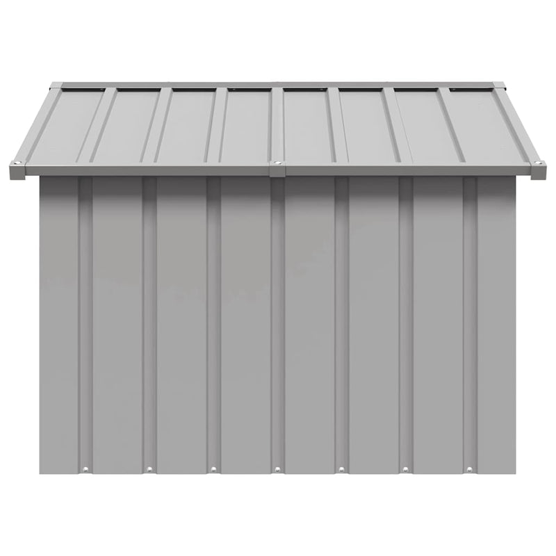 vidaXL Dog House Grey 116.5x103x81.5 cm Galvanised Steel