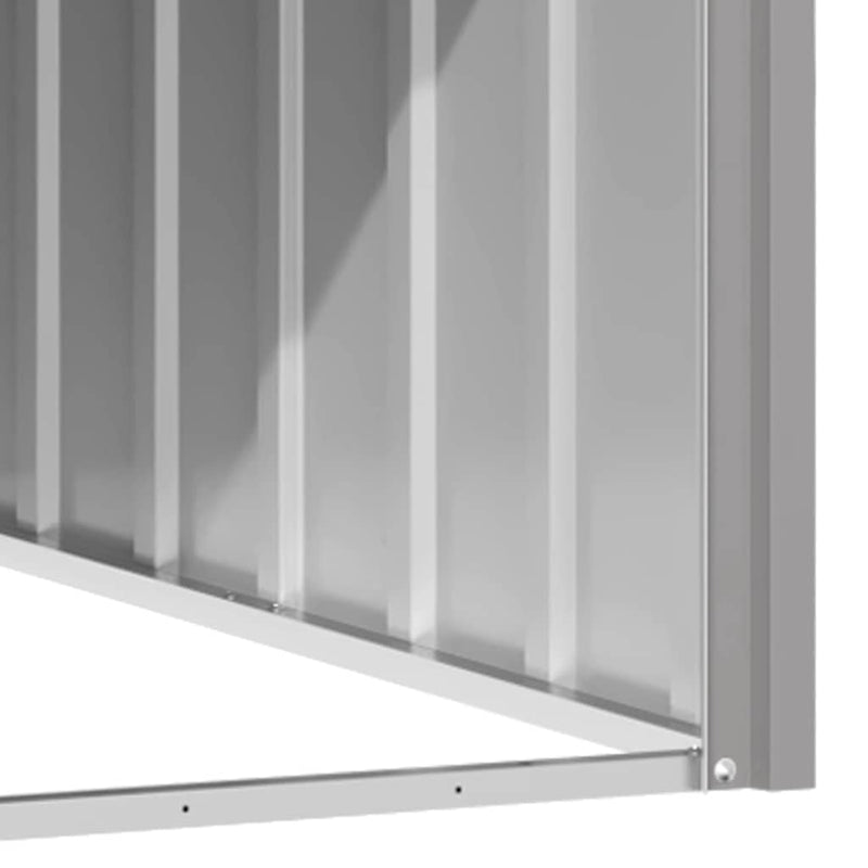 vidaXL Dog House Grey 116.5x103x81.5 cm Galvanised Steel