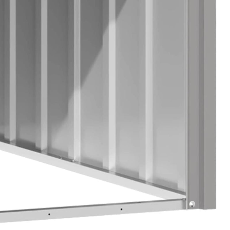 vidaXL Dog House Grey 116.5x103x81.5 cm Galvanised Steel