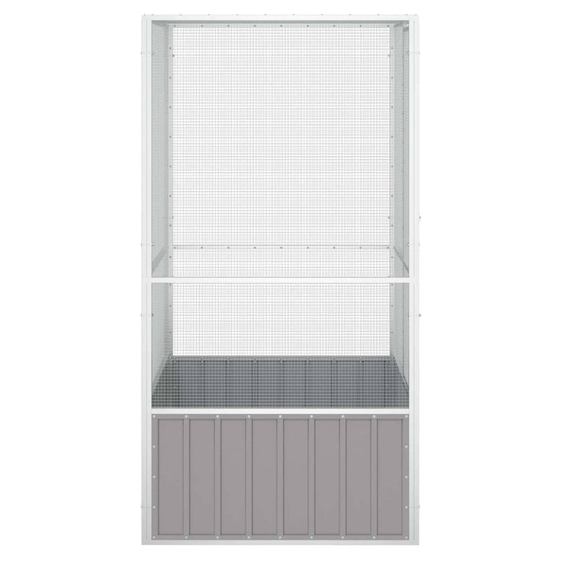 vidaXL Bird Cage Grey 111x107x211.5 cm Galvanised Steel