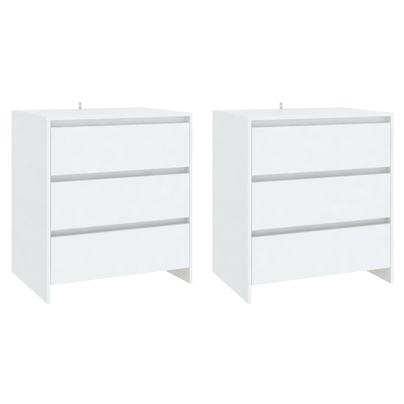 vidaXL 3 Piece Sideboard White Engineered Wood