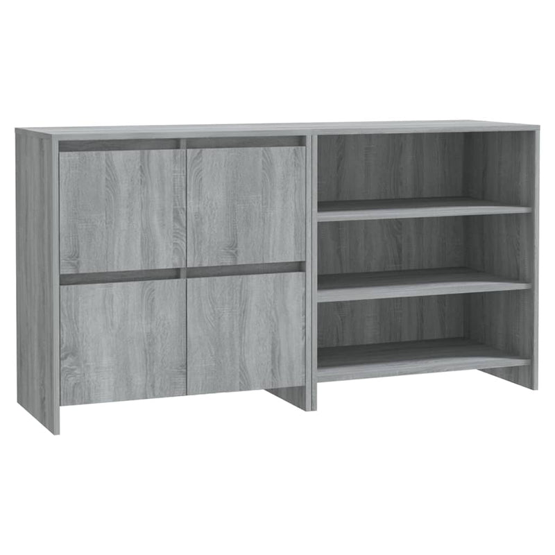 vidaXL 2 Piece Sideboard Grey Sonoma Engineered Wood