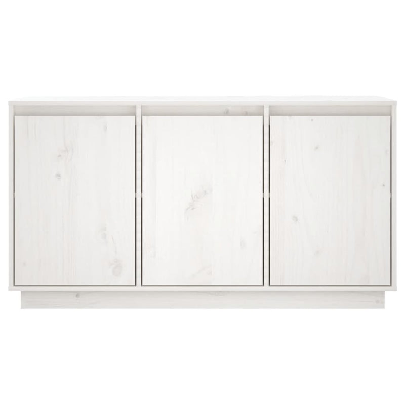vidaXL Sideboard White 111x34x60 cm Solid Wood Pine