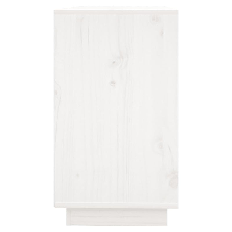 vidaXL Sideboard White 111x34x60 cm Solid Wood Pine