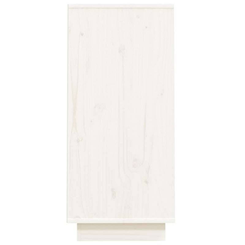 vidaXL Console Cabinet White 60x34x75 cm Solid Wood Pine