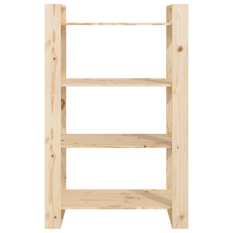 vidaXL Book Cabinet/Room Divider 80x35x125 cm Solid Wood Pine
