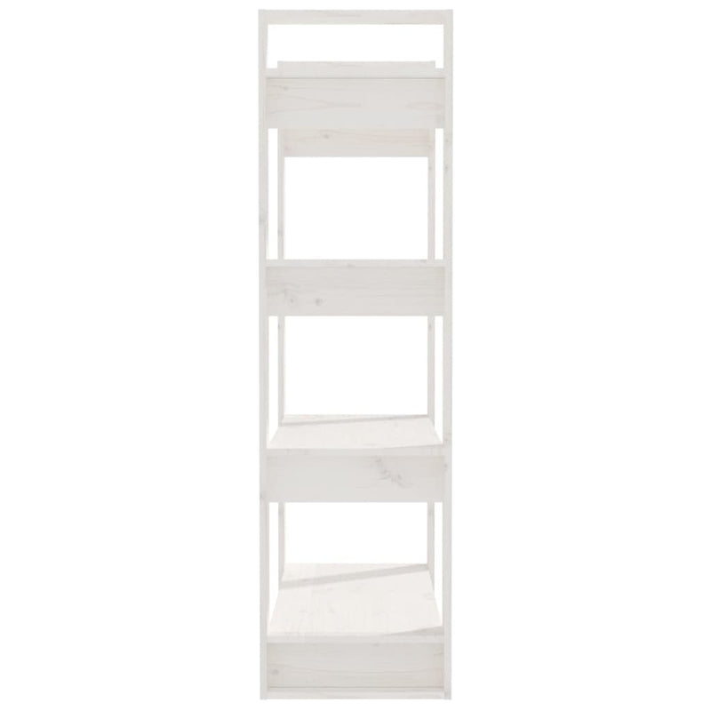 vidaXL Book Cabinet/Room Divider White 80x35x125 cm Solid Wood Pine