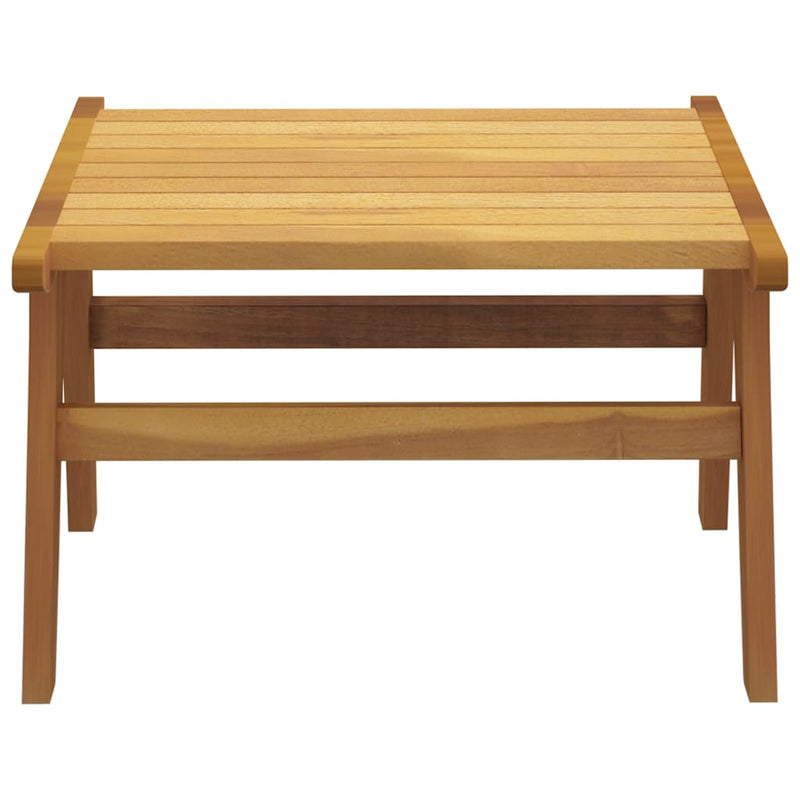 vidaXL Garden Chair with Footrest Solid Wood Teak