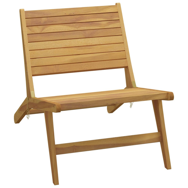 vidaXL Garden Chair with Footrest Solid Wood Teak