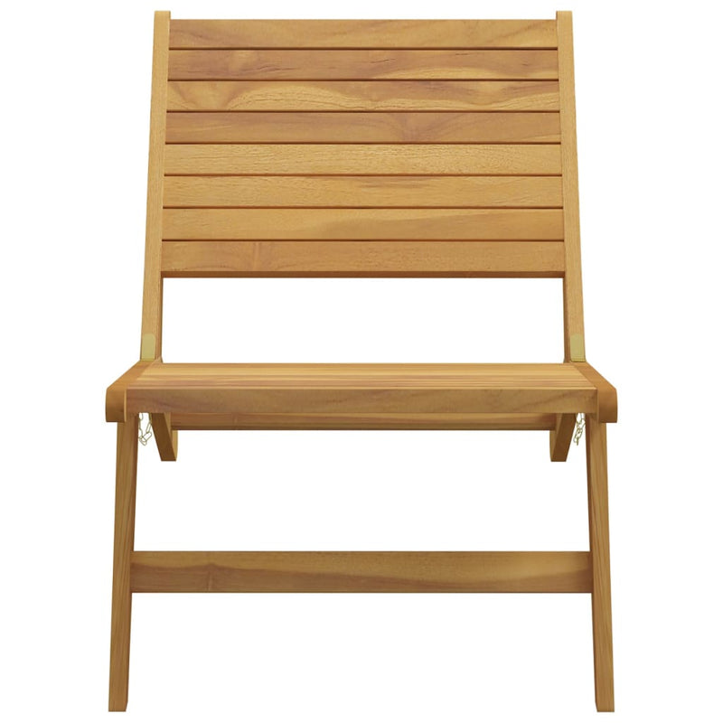 vidaXL Garden Chair with Footrest Solid Wood Teak